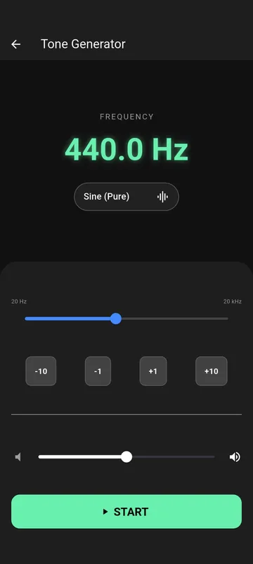 Tooliz screenshot: tone generator